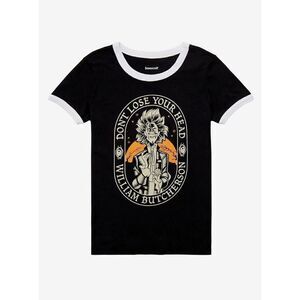 Hocus Pocus Don't Lose Your Head Billy Girls Ringer T-Shirt (Sm)